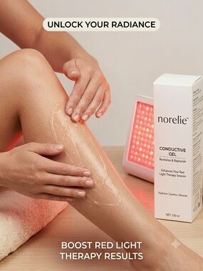 NORELIE Red Light Therapy Conductive Gel 250ml New Sealed Vegan Skincare